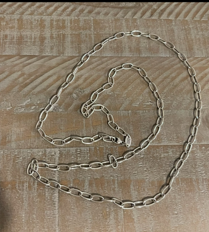 James Avery Rare Retired HTF Oval Link Charm Holder Necklace 36”