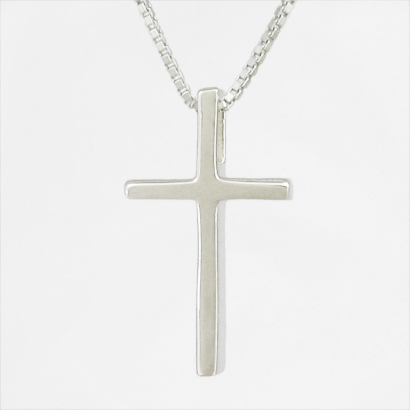 Deep Small Cross Pendant – SOLID ‘925’ Sterling Silver – Chain Choice!