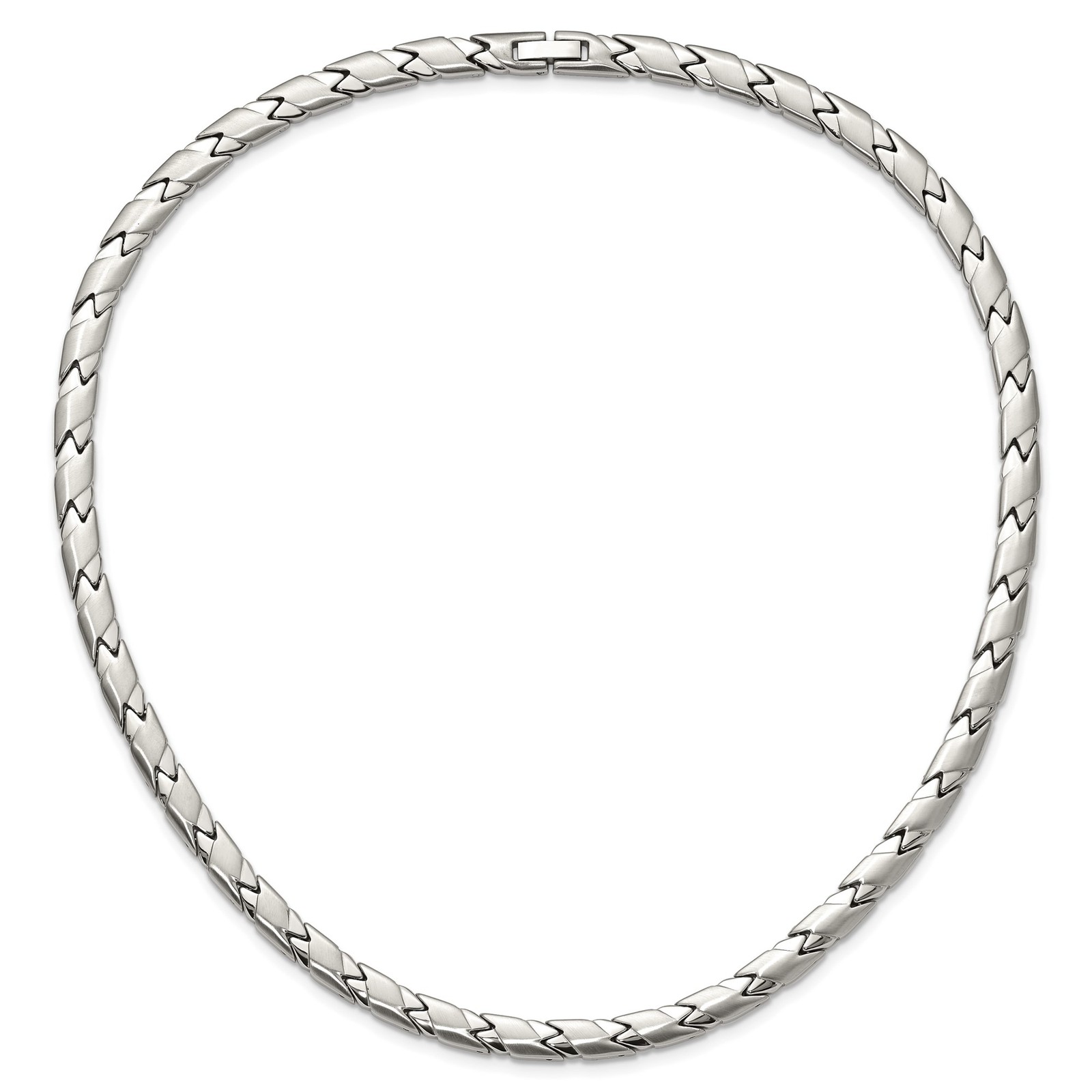 Stainless Steel 6.5-8mm Fancy Link Chain Necklace 19-20 Inch Mens Womens