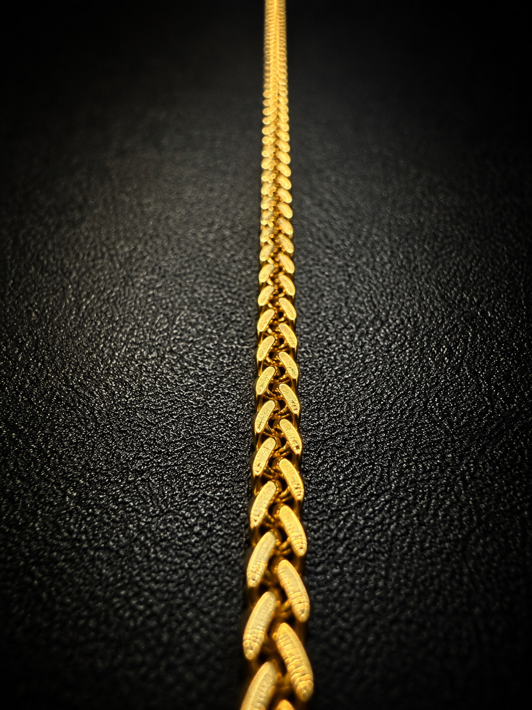 14K Solid Gold Diamond Cut Wheat Chain 0.7mm Necklace 16″ – 20″ Italian Gold
