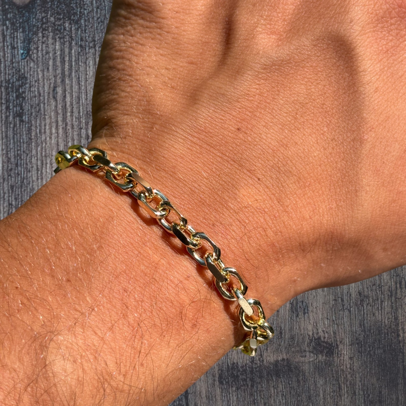 6mm Anchor Cable Bracelet – Real Solid 925 Sterling Silver Or 14k Gold Vermeil
