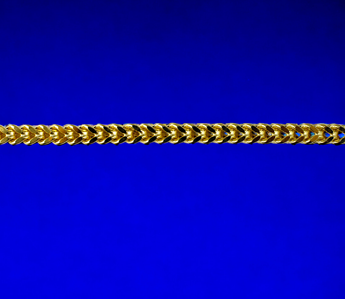 10K Yellow Gold Franco Box Square Chain Necklace Real Gold 2mm-7mm 16″-30″