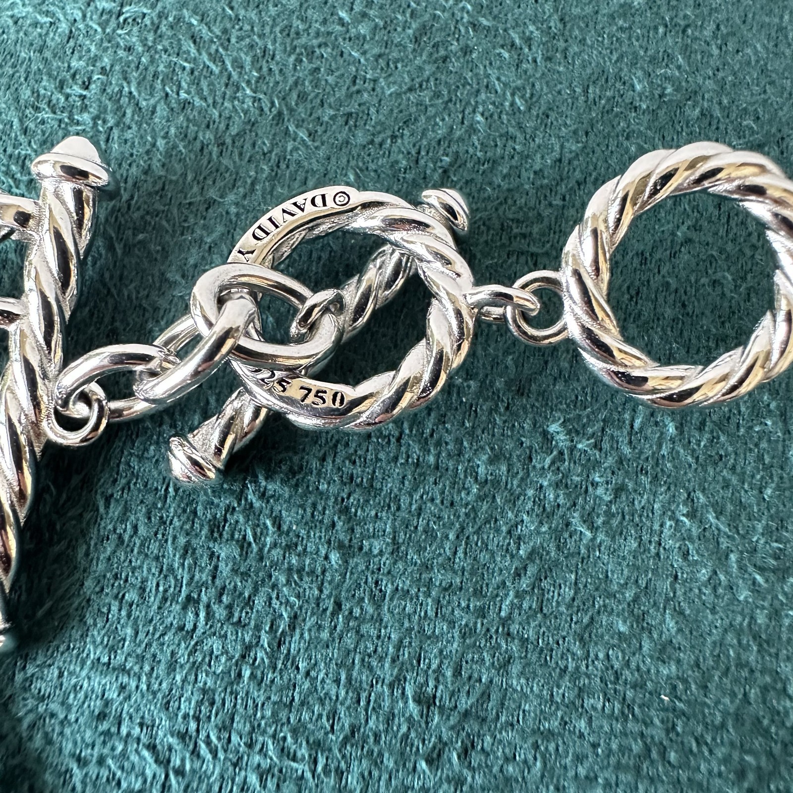 DAVID YURMAN 4 Row Multi Chain Necklace 29mm Sterling Silver & 18K Gold 19″
