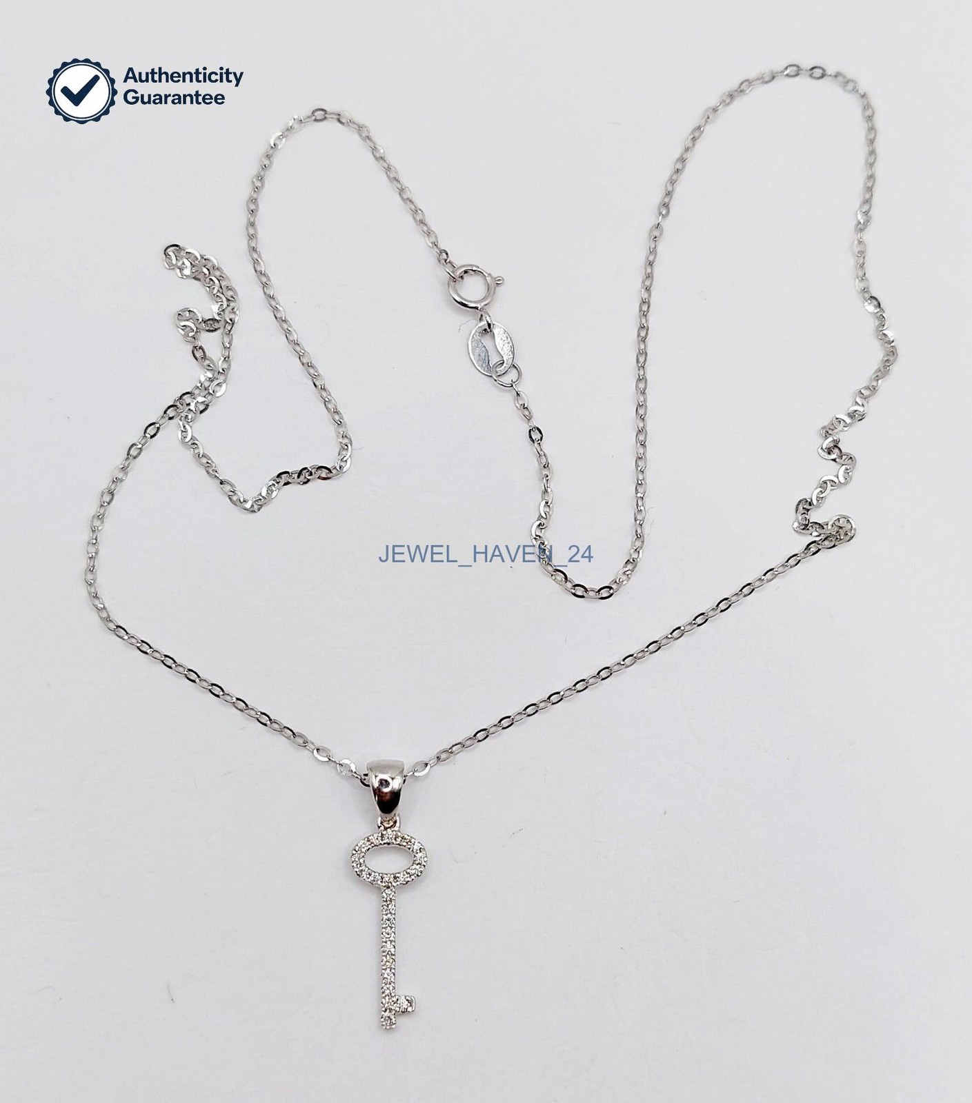 Round Natural Diamond Statement Fine Chain Proposal Sister Necklace 14K Gold