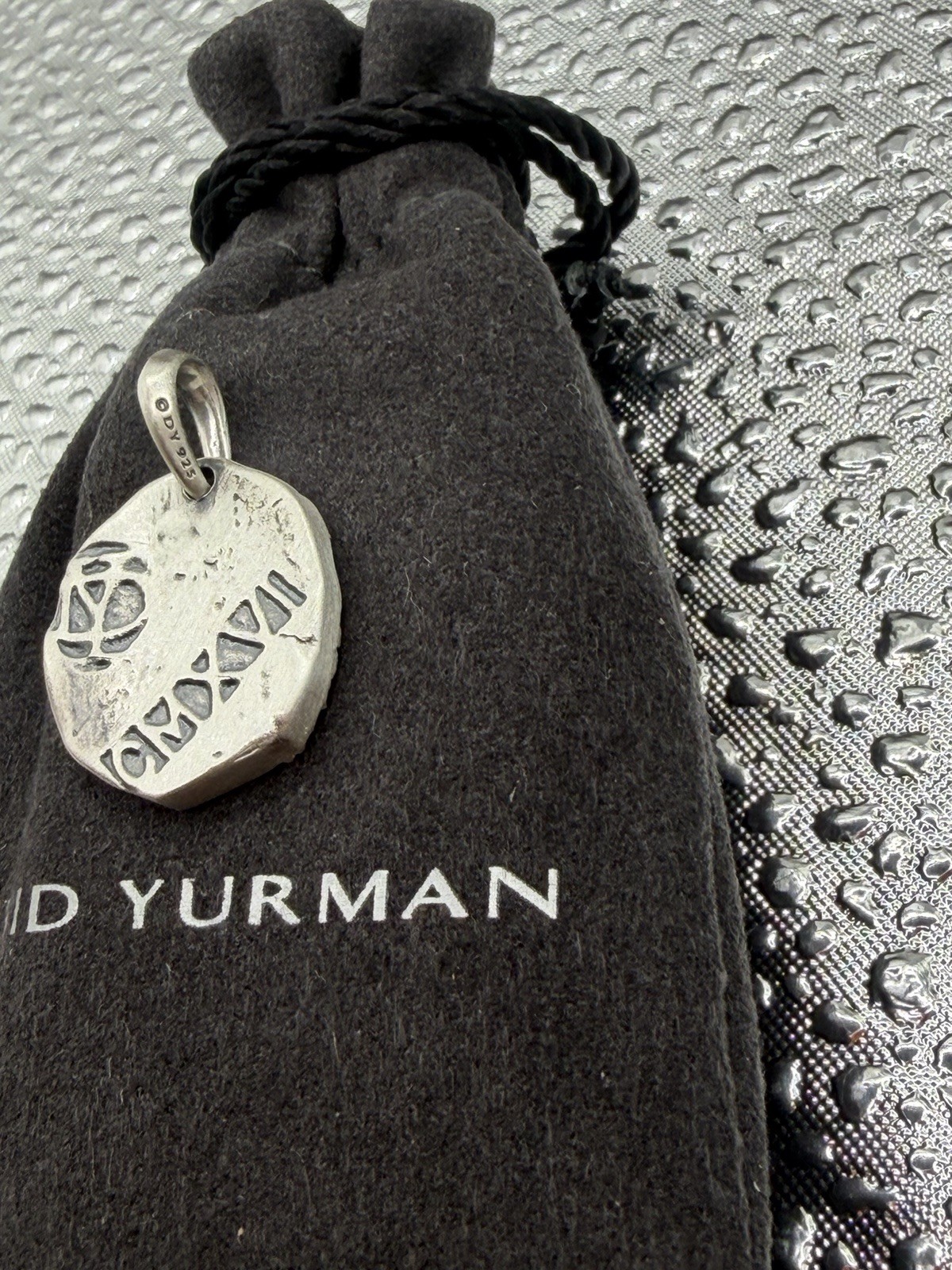David Yurman Sterling Silver Shipwreck Coin Amulet Pendant