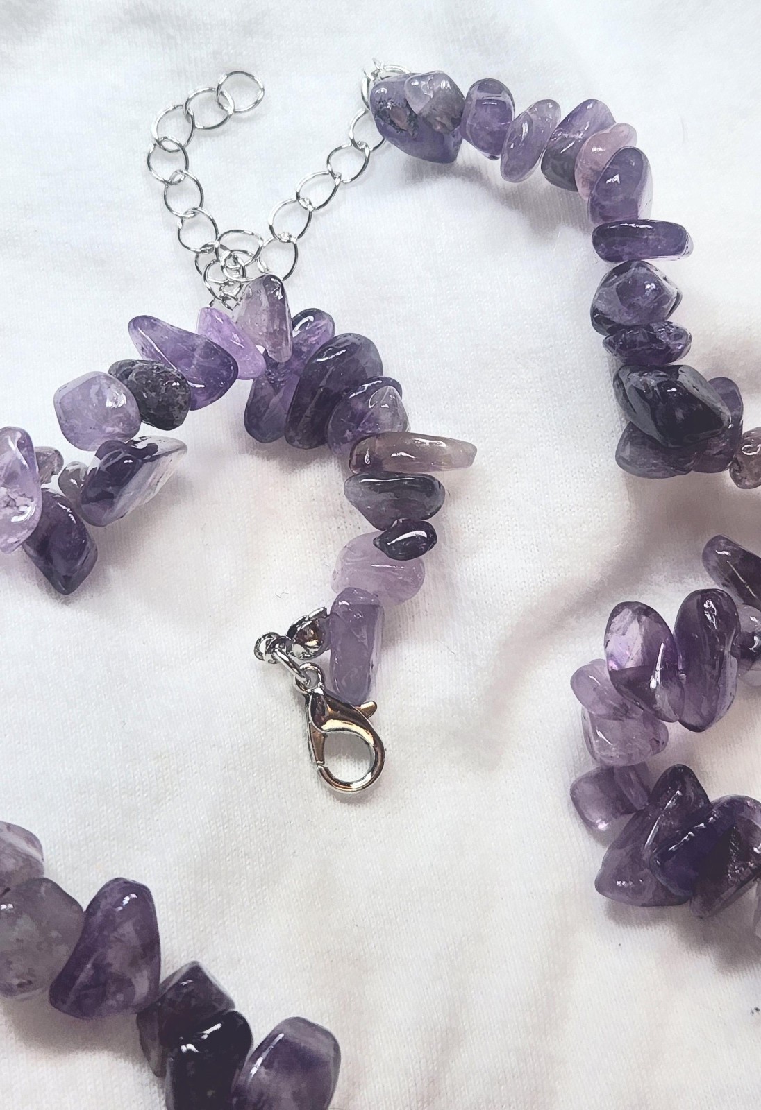 Gemstone Chip Prayer Strand – Love, Protection, Meditation Beads – Amethyst