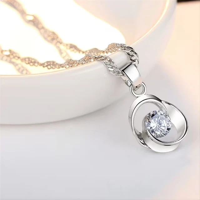 1.60Ct Round Cut Lab Created Diamond Women’s Gift Pendant 14k White Gold Plated