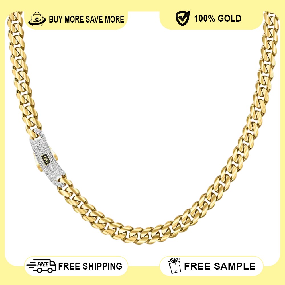 Original Classic 11.6 gr Link With Stone lock Monaco Chain 10K 18 x 5 mm