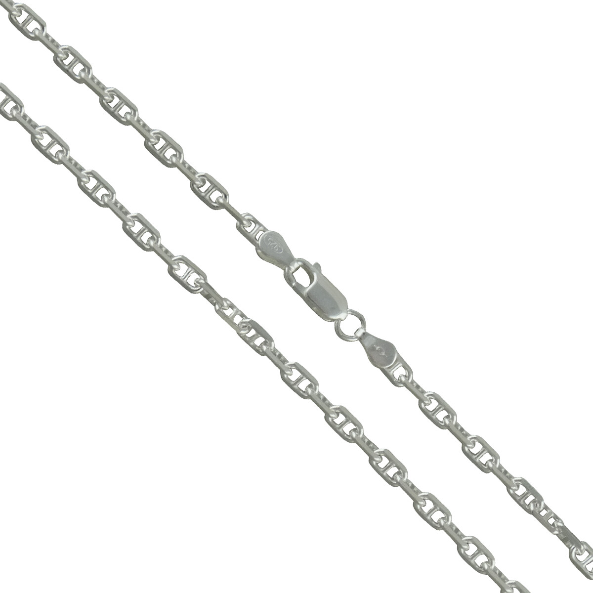 3.6mm Marina Anchor Link Chain Necklace – 925 Sterling Silver -Mariner Alternate