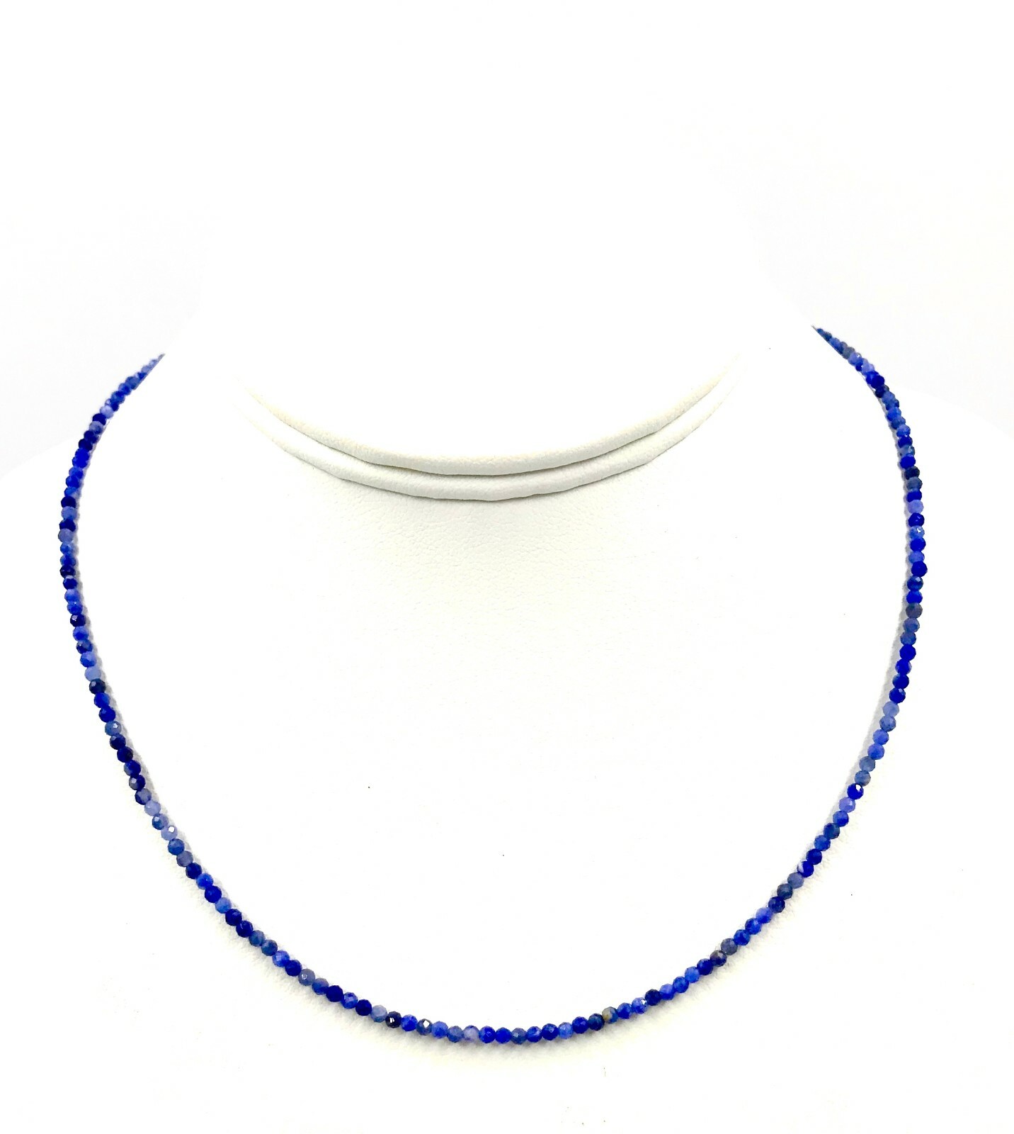 Genuine Sodalite Beads 925 Silver Necklace Jewelry Women Handmade USA SELLER