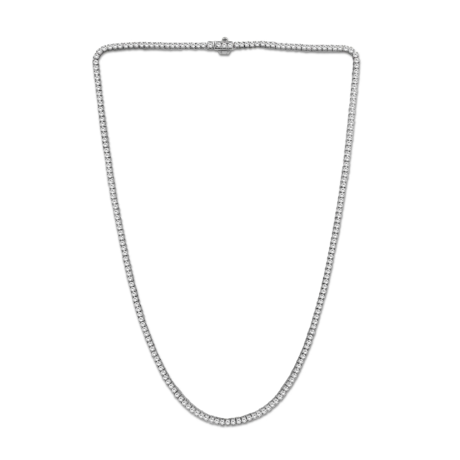 10.00ctw Round Cut F/VS+ Lab Grown Diamond Tennis Bracelet 925 Sterling Silver