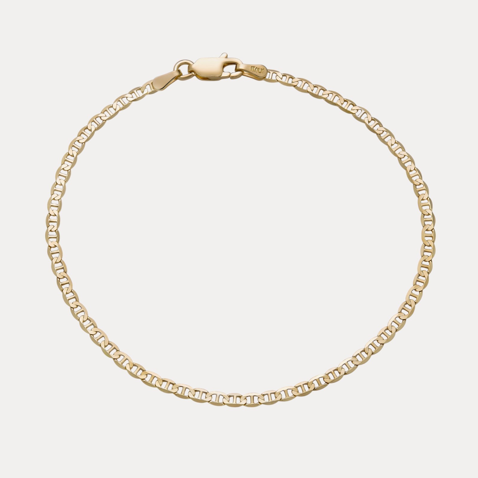 2.5mm Mariner Bracelet – Real Solid 925 Sterling Silver Or 14k Gold Vermeil