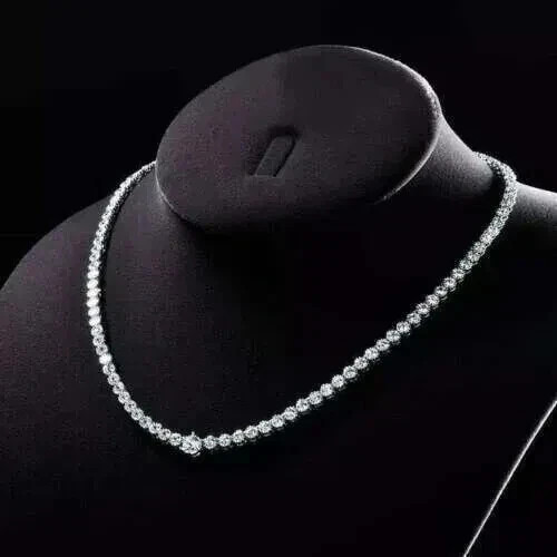 Awesome Necklace 14K White Gold Plated Silver 14Ct Round Cut Lab Created Diamond