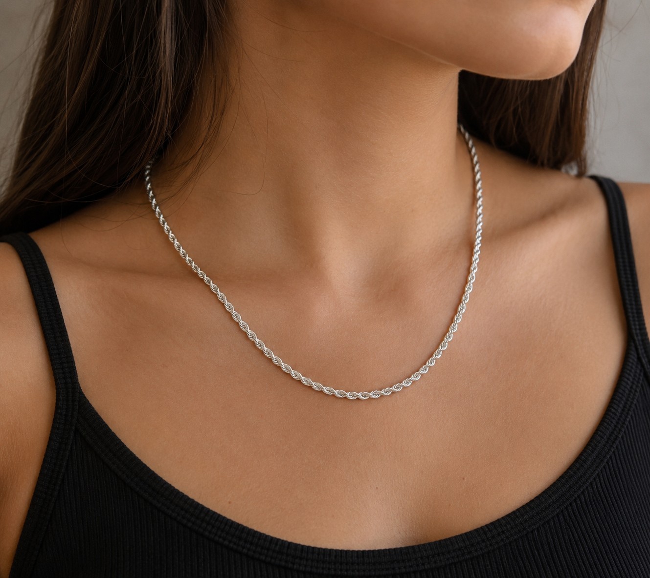 2MM Solid 925 Sterling Silver Italian DIAMOND CUT ROPE CHAIN Necklace Italy