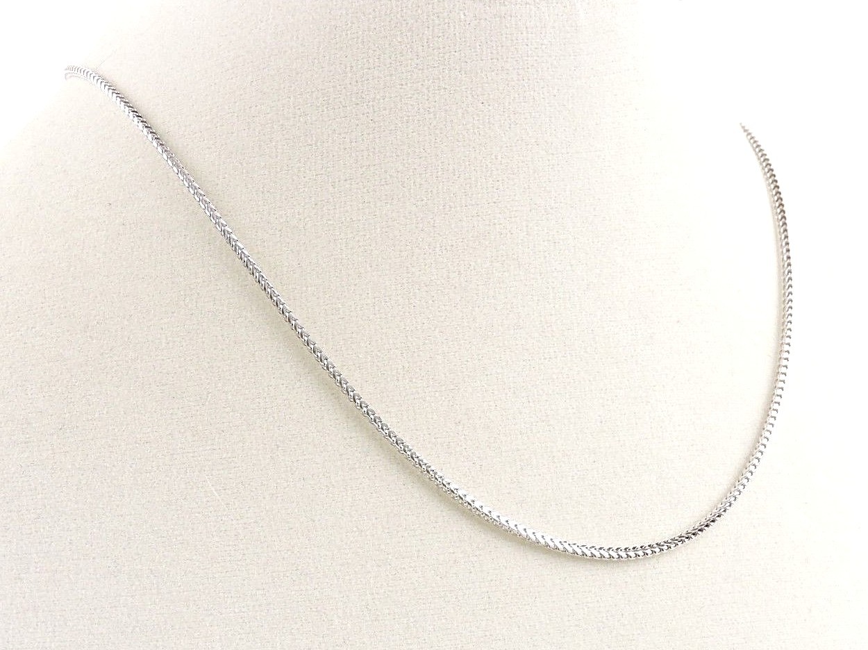 Sterling Silver 1.5 mm 16″ Square Cuban Link Necklace – Free Gift Packaging