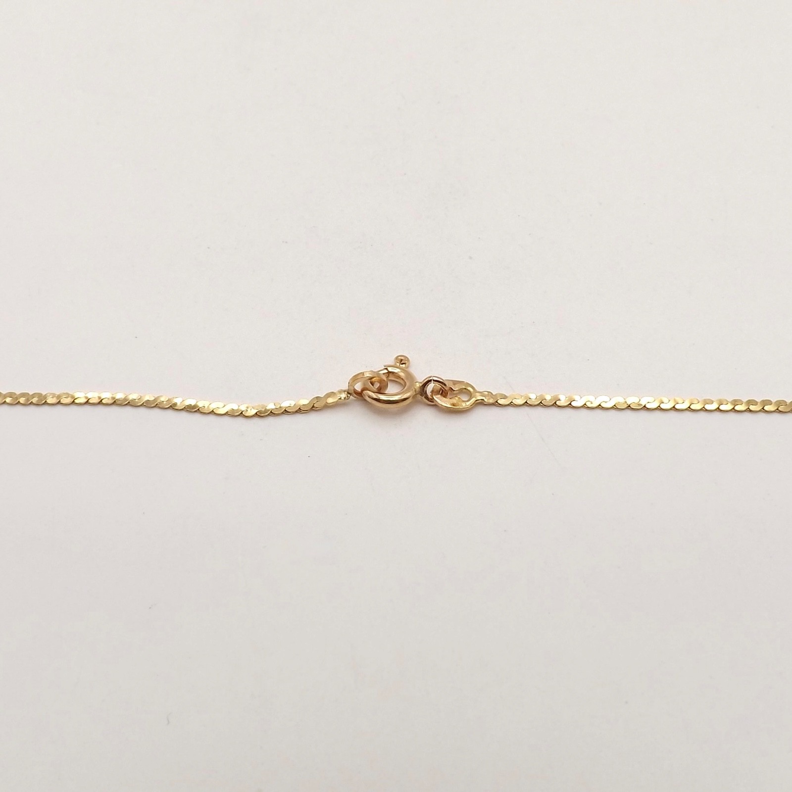 Solid 14k Gold Serpentine S Link Pendant Chain Necklace 20in