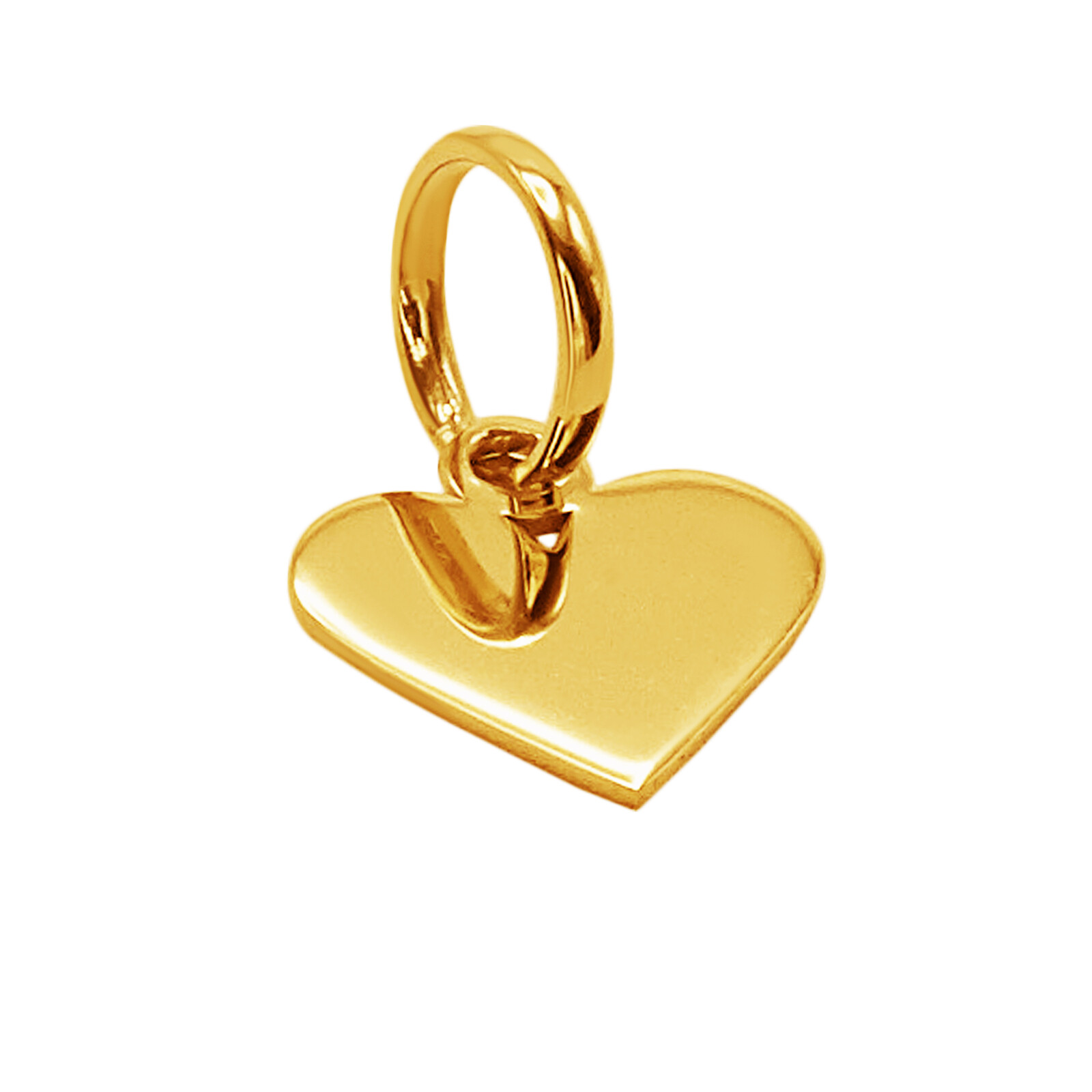 10k Solid Yellow Fine Gold Heart Love Beautiful Delicate Small Charm Pendant