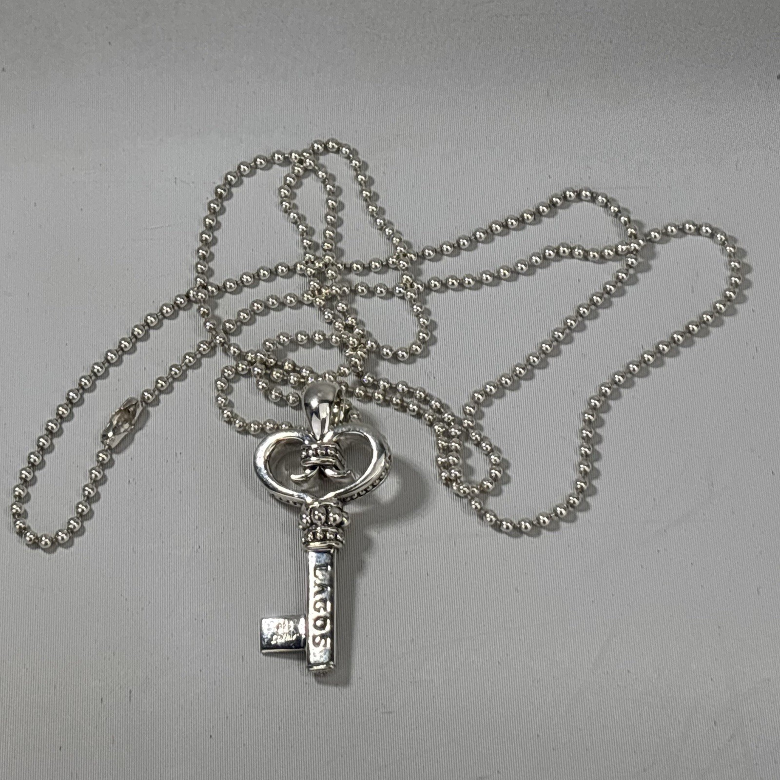 LAGOS Sterling Silver Caviar Key Pendant