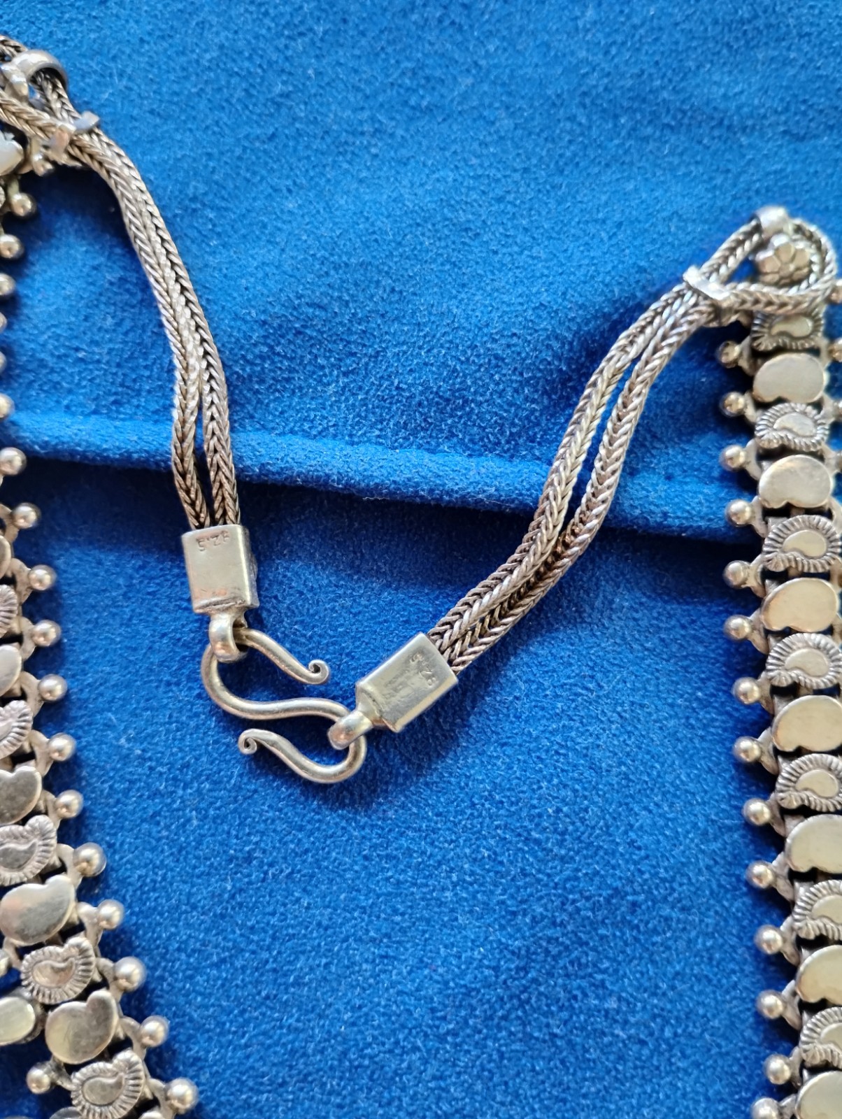 925 Sterling Silver 16 In S Hook Pattern Necklace Free Shipping