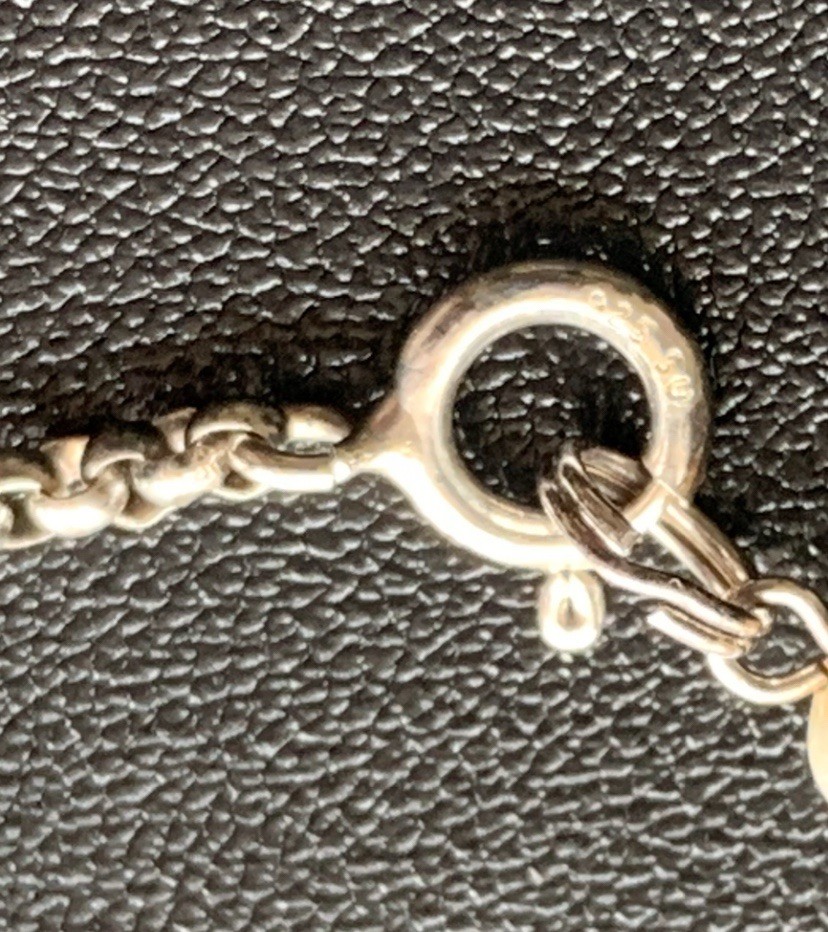 Sterling Silver Box Chain Pearl Bead Station Necklace Minimalist Dainty 16.5”