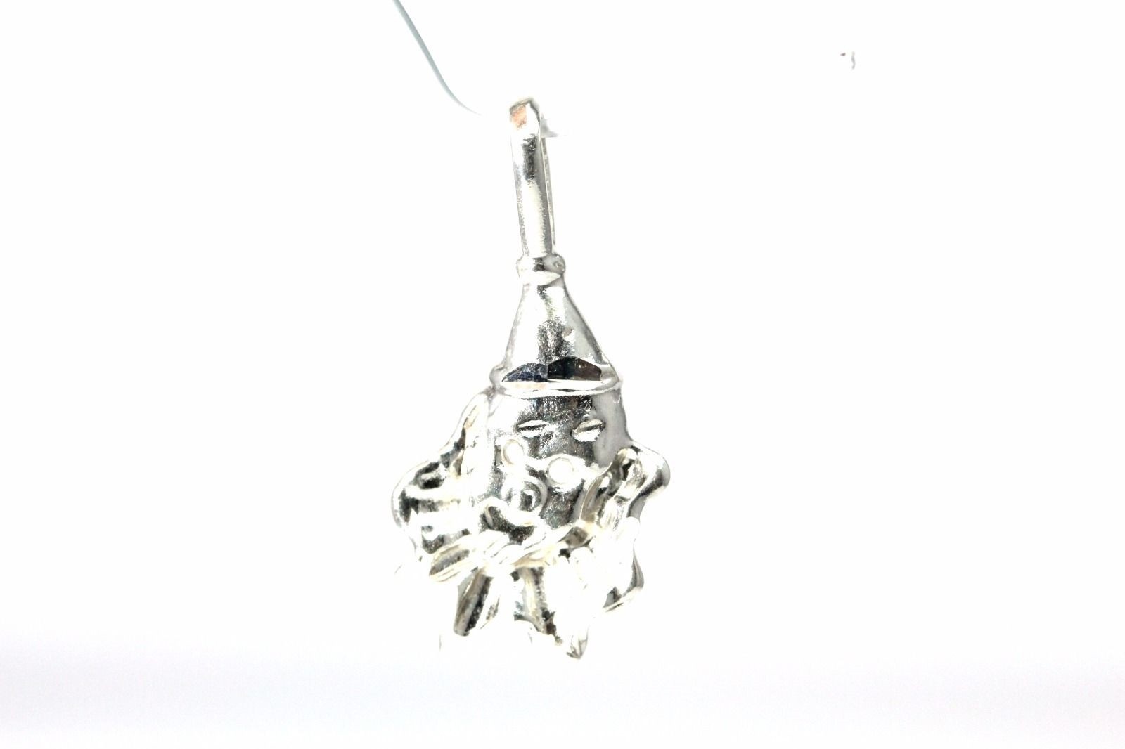 925 Sterling Silver Small Clown Head Charm/Pendant 1.3 Grams (PEN3495)