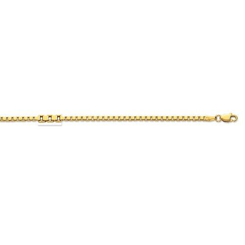10kt Yellow Gold Box Link Pendant Chain/Necklace 24″ 1mm 3.5 grams