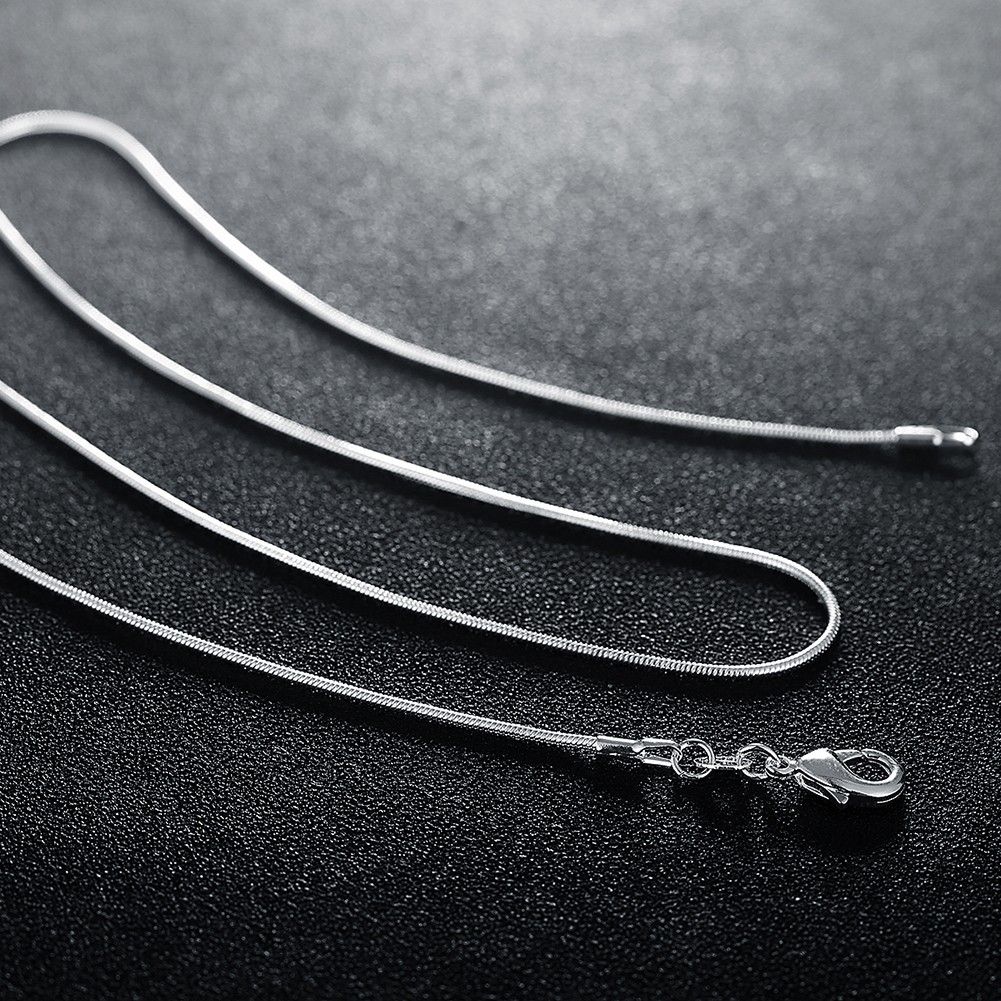 10PCS 925 Sterling Silver Snake Chain Necklace for Men Women 16-24 Inch