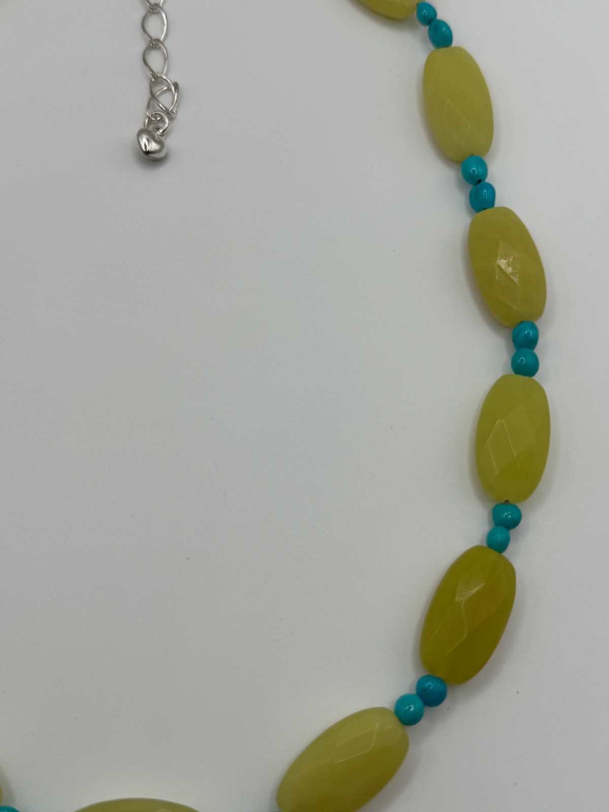 Jay King DTR Mine Finds Serpentine Turquoise Sterling Silver Clasp Necklace