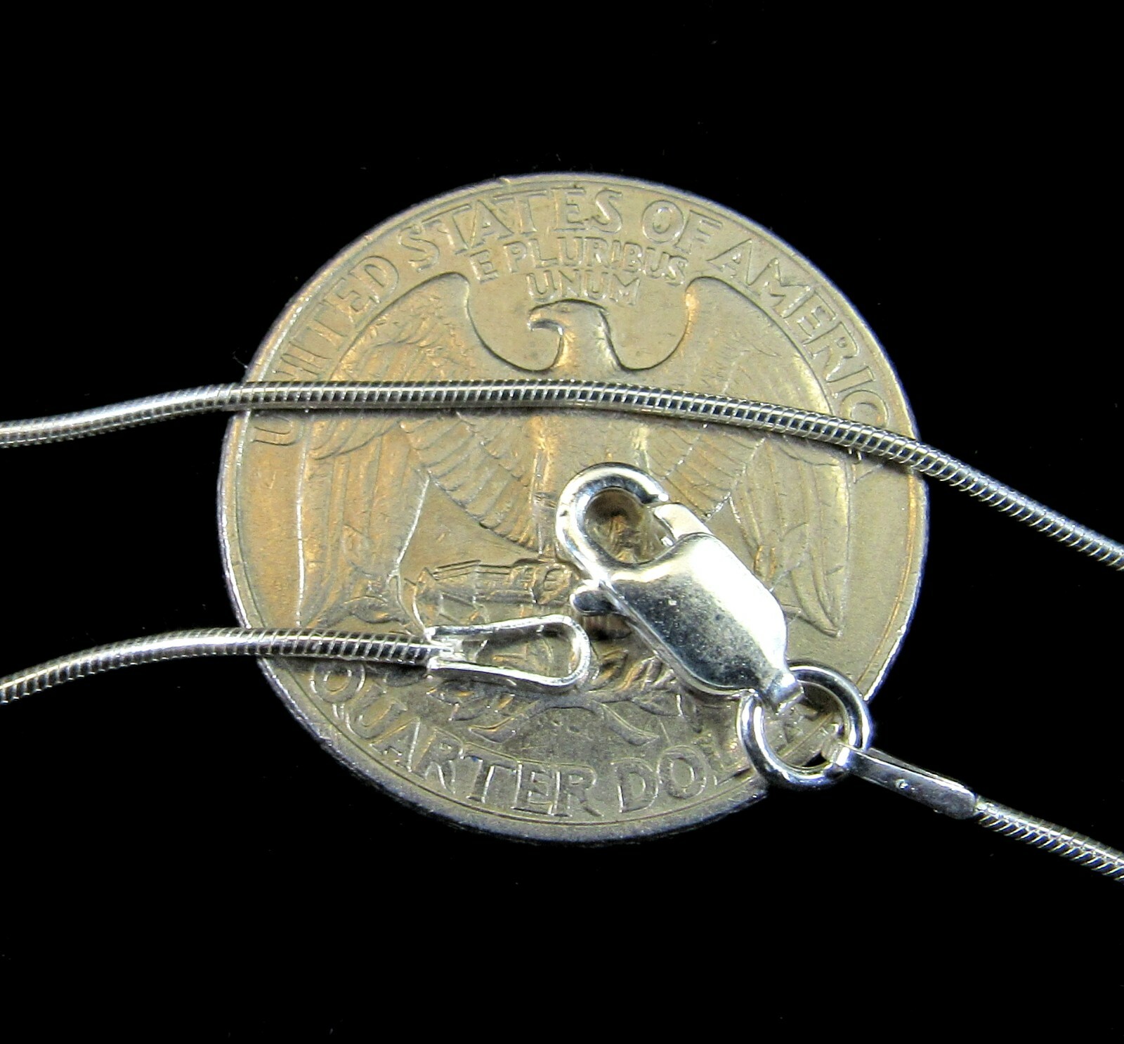 1MM Solid 925 Sterling Silver Italian ROUND SNAKE Chain Necklace Made in Italy