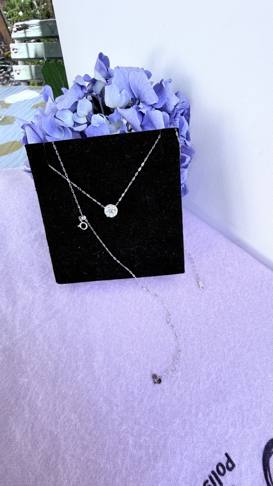 18K white gold Lab Grown Diamond Necklace with 0.50 carat diamond