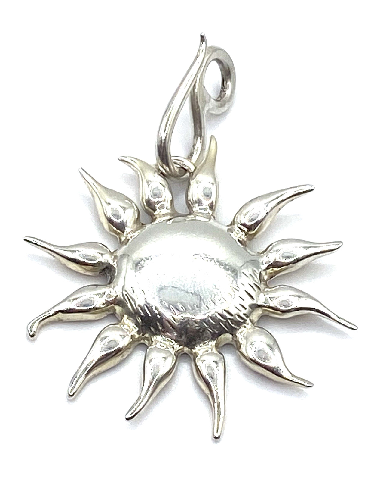 Sterling Silver / 925 Handmade Sun Pendant with Hook