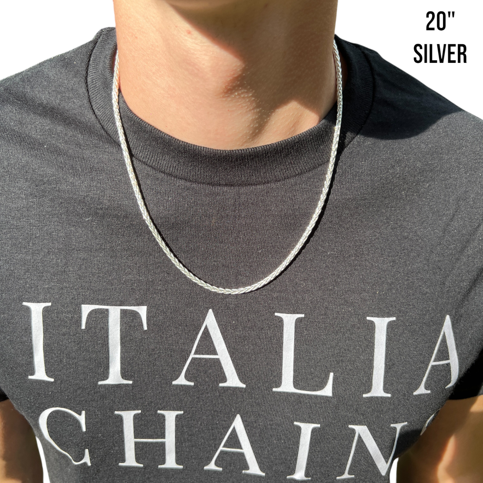3mm Wheat Chain Necklace – Real Solid 925 Sterling Silver Or 14k Gold Vermeil