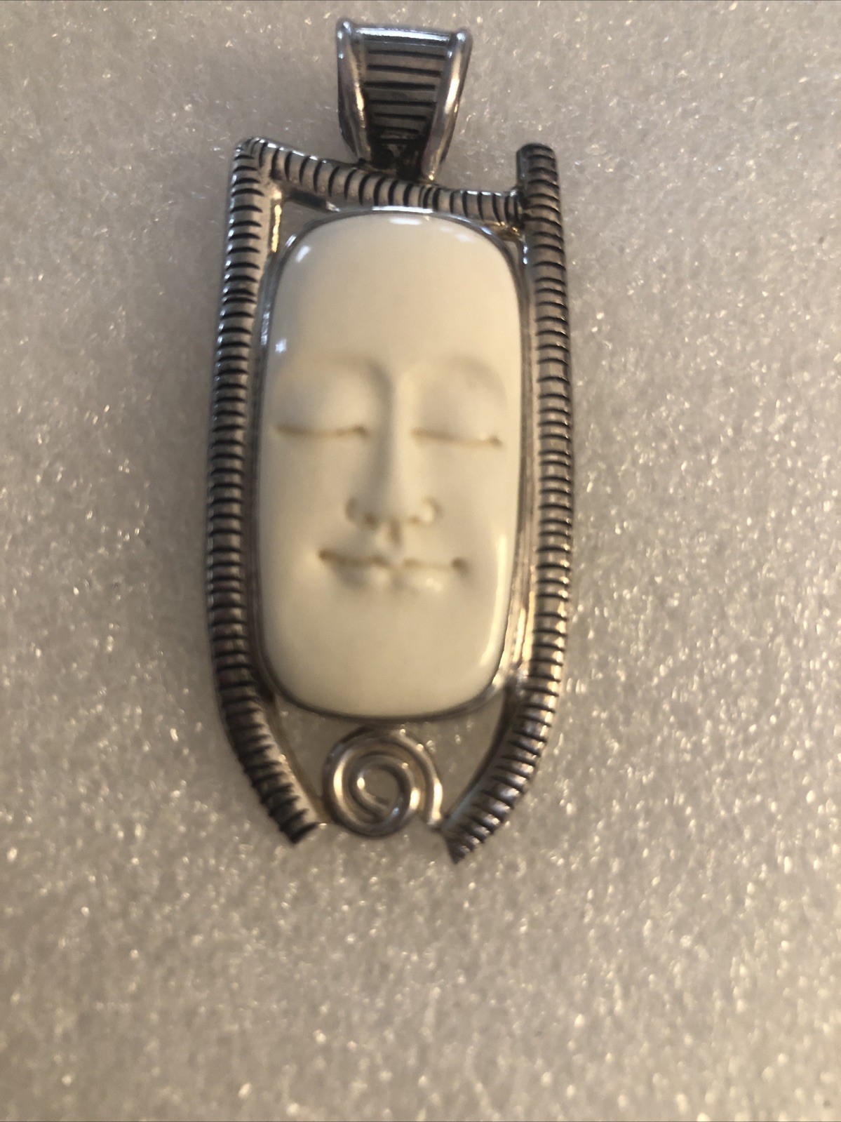 sterling silver buddha pendant