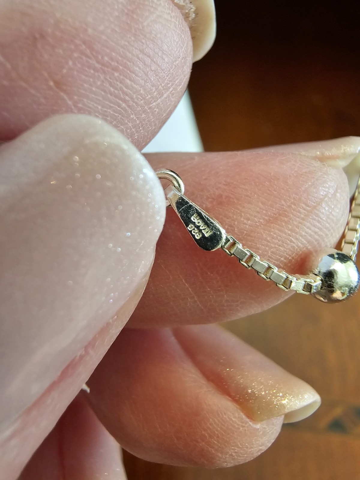 36 in Sterling Silver Lucky Jade Elephant Necklace