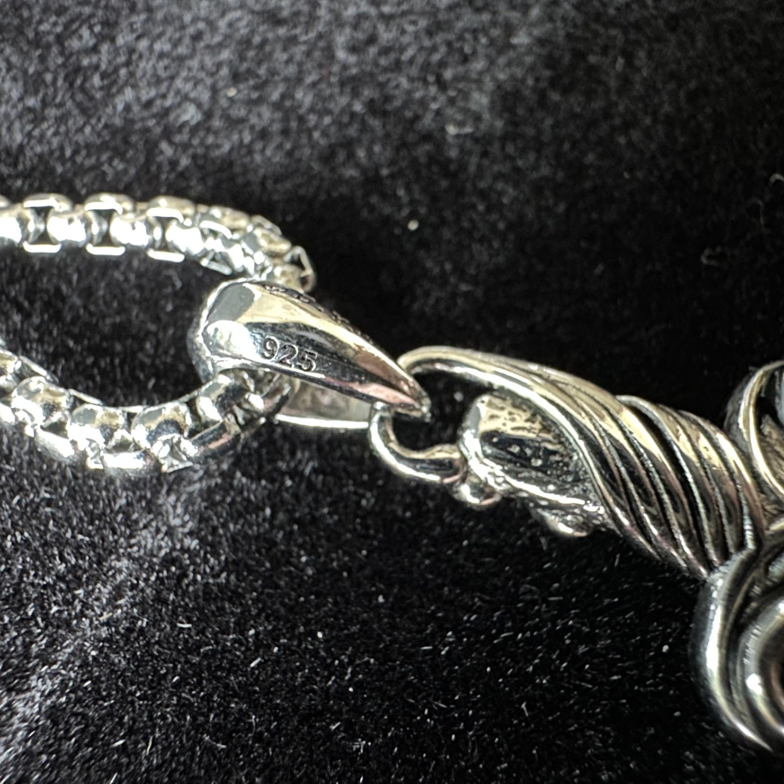 David Yurman 3mm Wave Dagger And 22in Box Chain W Dagger Pendant Black Diamond