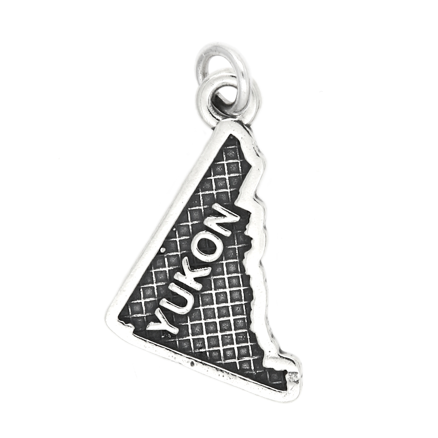 Sterling Silver Yukon Canada Map Travel Charm or Pendant
