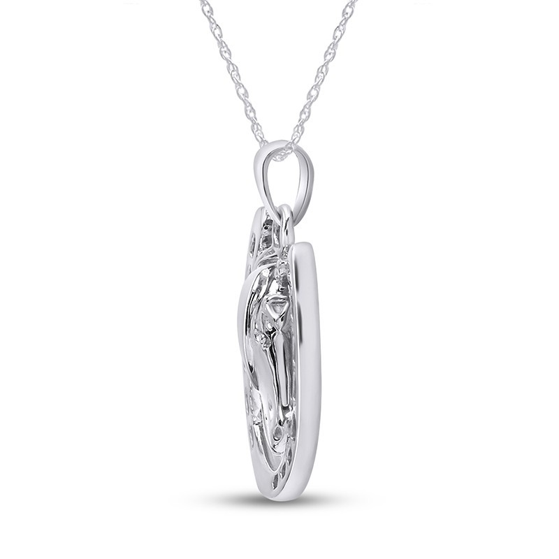 Horse Horseshoe Pendant Charm Sterling Silver 925