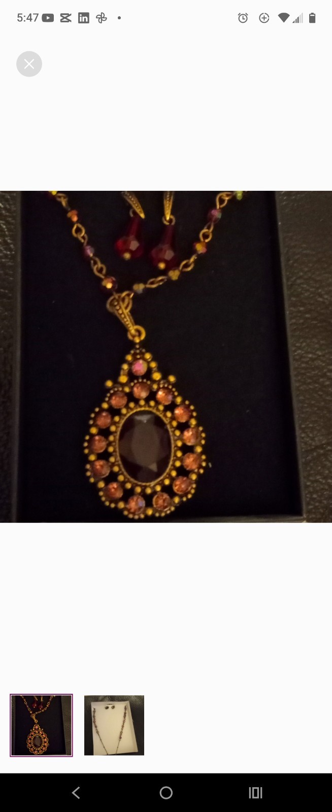 Avon Topaz Color Necklace