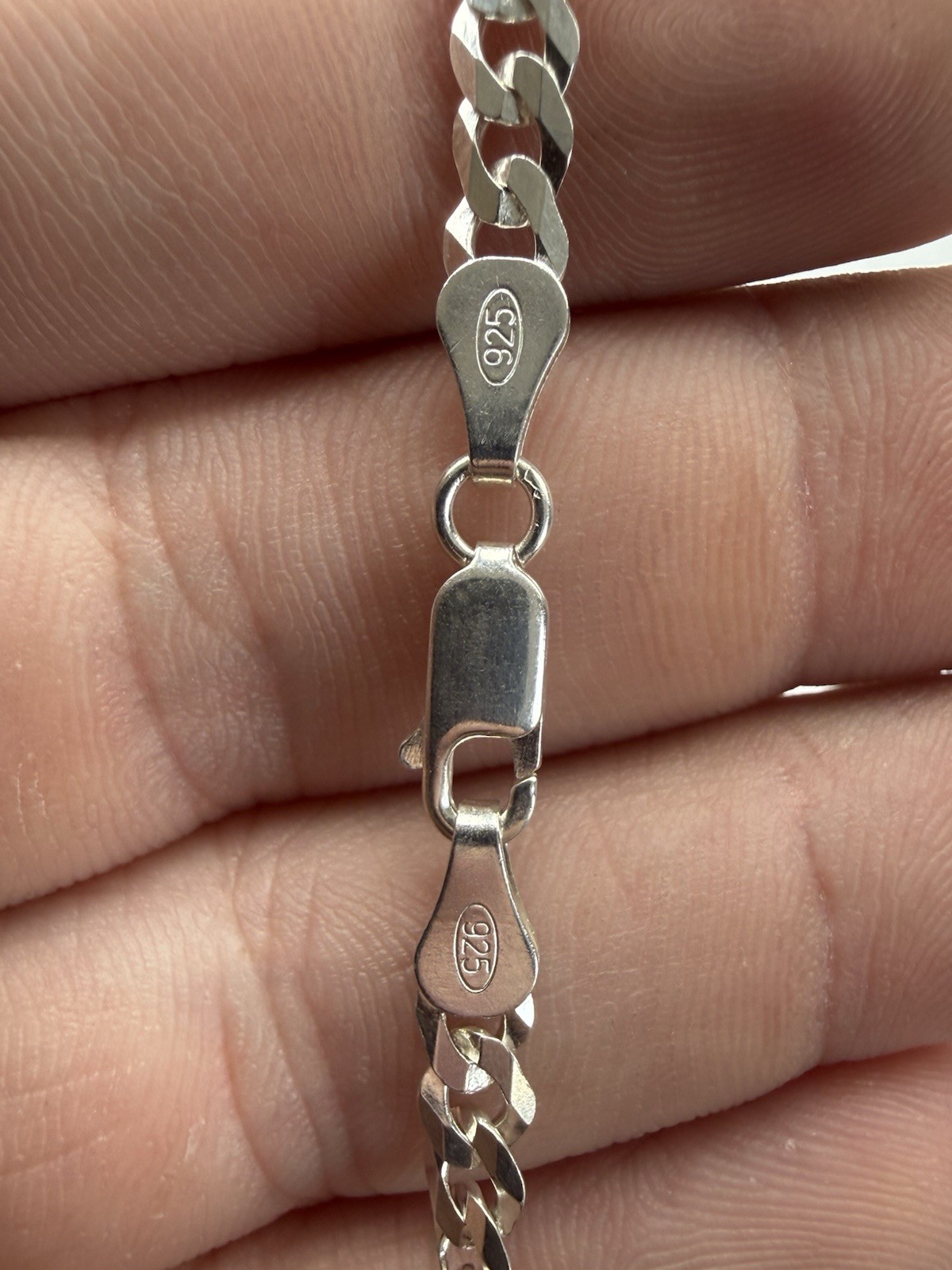 Vintage Solid Sterling Silver Flat Cuban 5mm Link 21.75” Chain Necklace – 12g