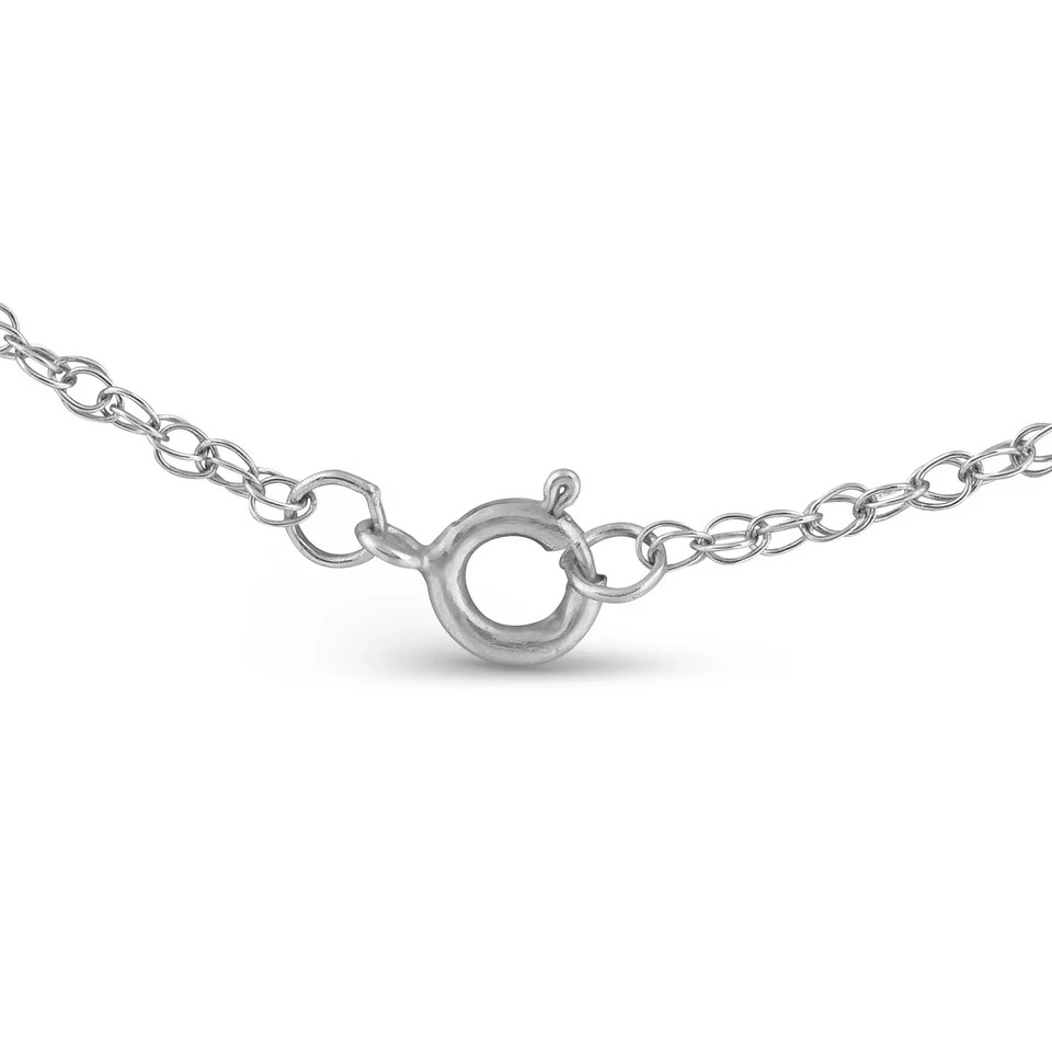 2 Ct Three Diamond Pendant 14K White Gold 3 Stone Lab Grown Necklace