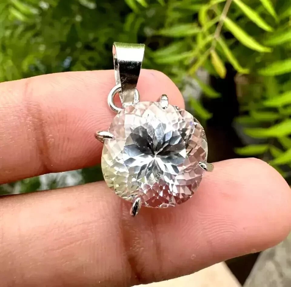45 CT Natural Ceylon White Sapphire Round Cut Aluminum Certified Gemstone…