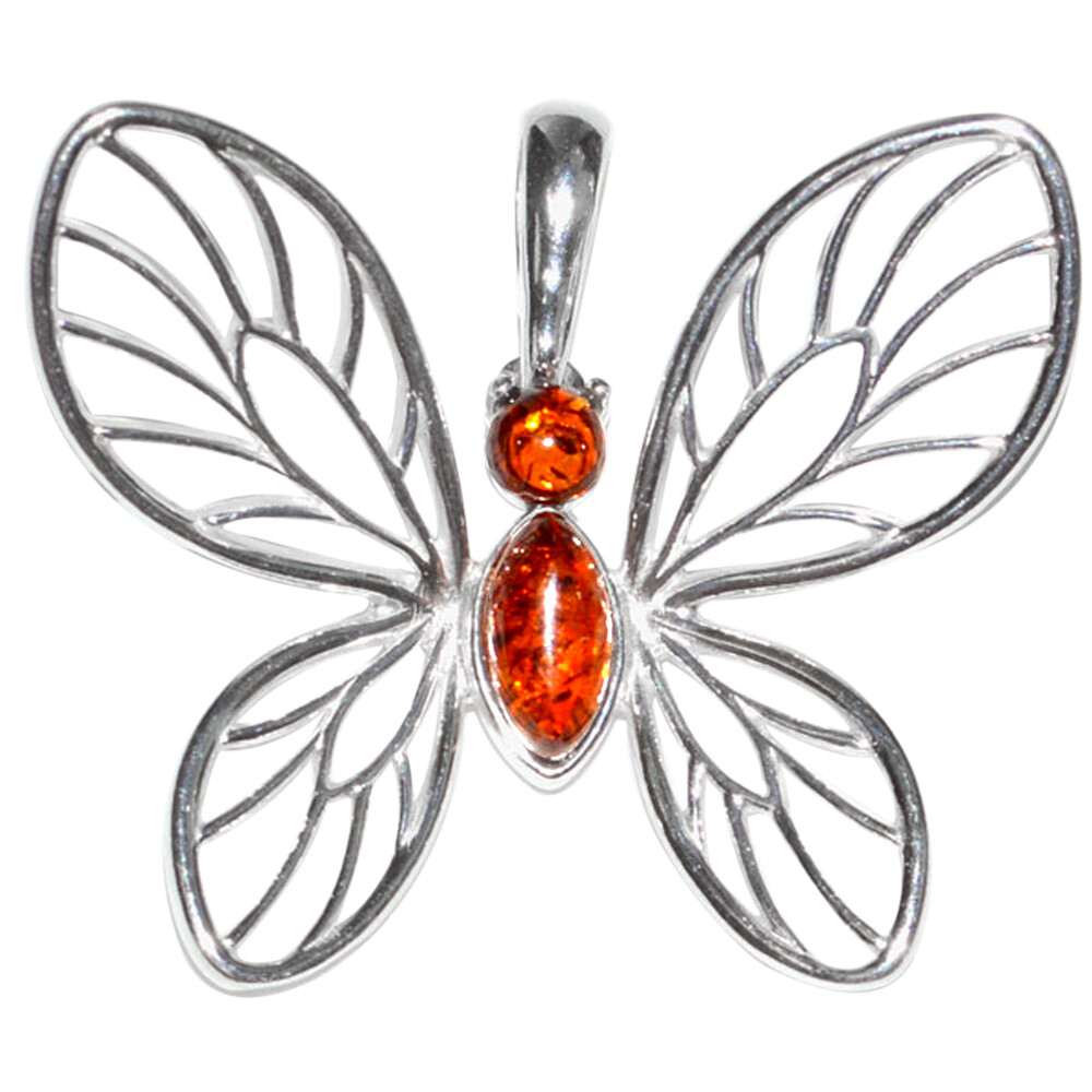 4.2g Authentic Baltic Amber 925 Sterling Silver Pendant Jewelry N-A247