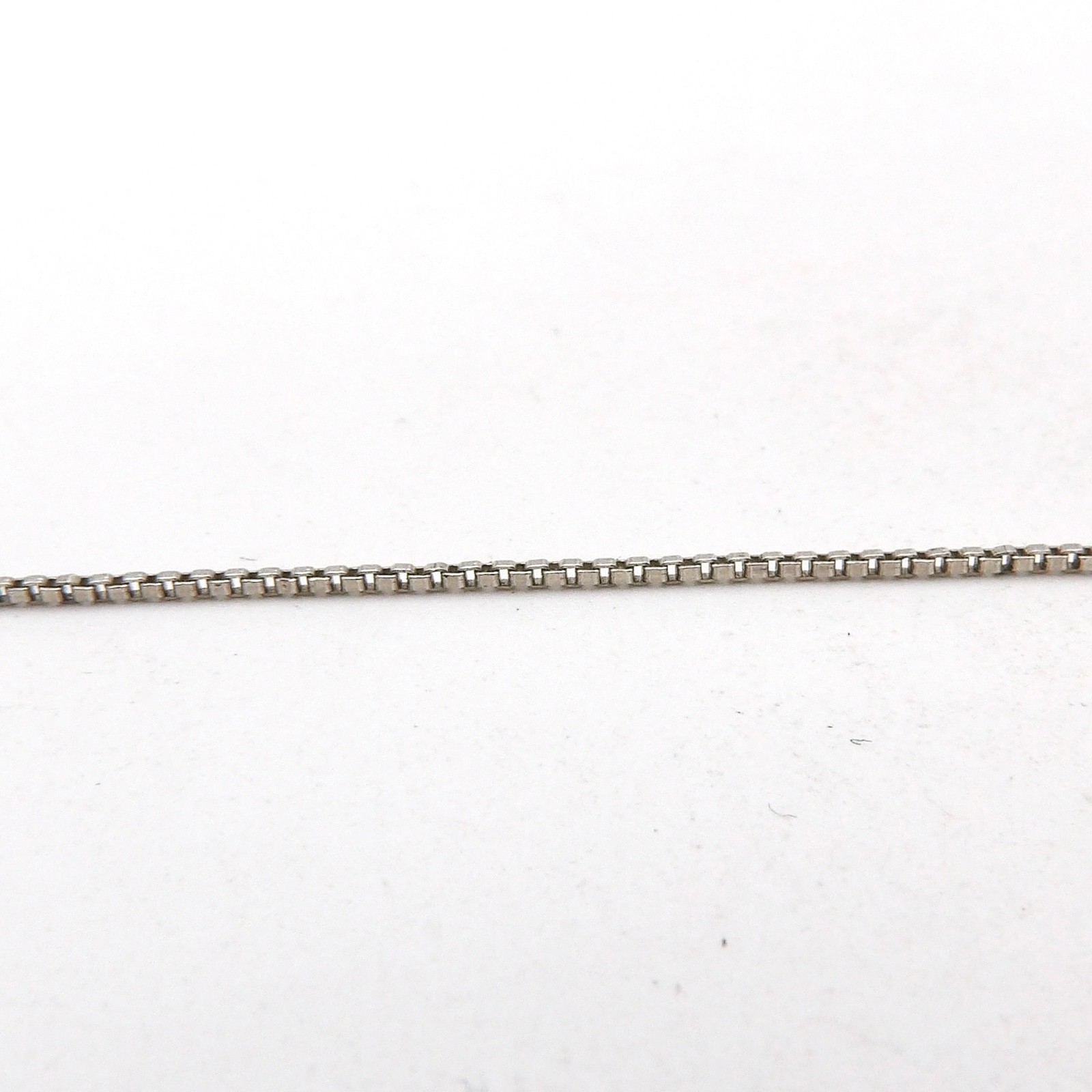Sterling Silver Venetian Box Link Pendant Chain Necklace 21in 1mm