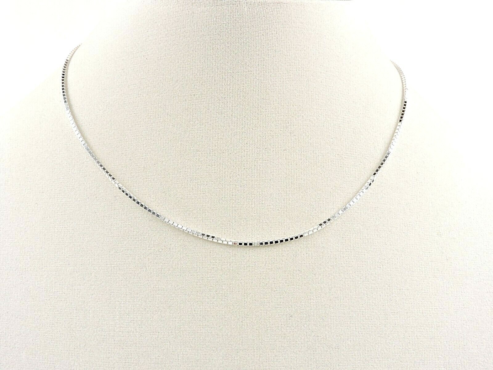 Sterling Silver 1.6 mm Box Chain Necklace 16″ – 30″ – Free Gift Packaging
