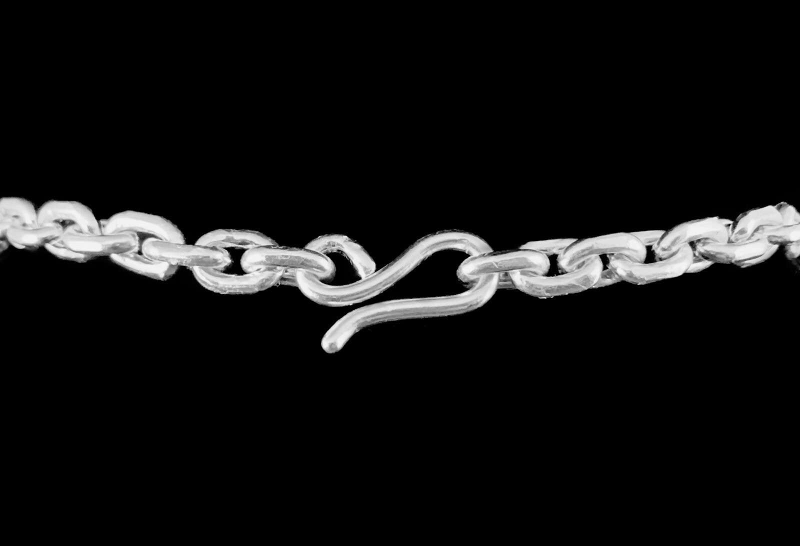 999 Silver ANCHOR LINK CHAIN NECKLACE | Handmade, Never Rusts, Customized Luxury
