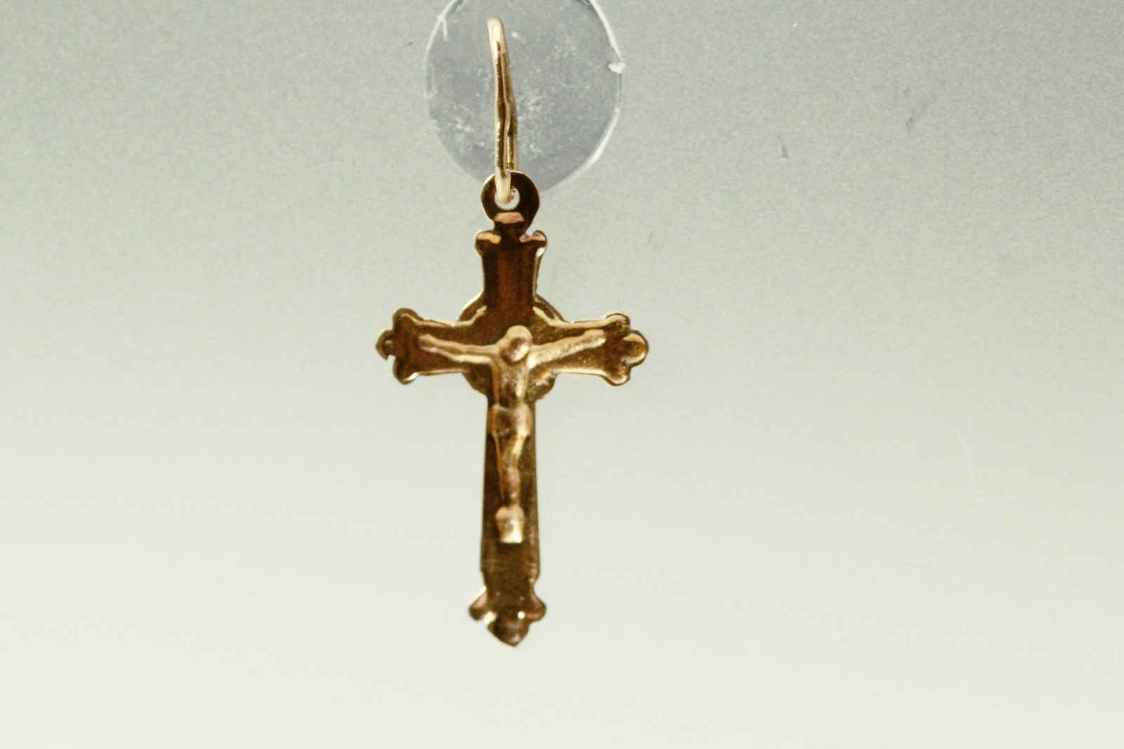 Russian Crucifix 585 14K Yellow Gold 0.6 grams (PEN9799)