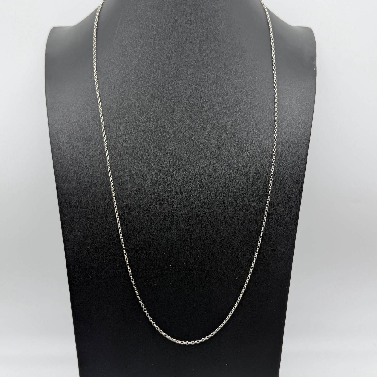 Shablool Didae Sterling 925 Silver Israel 1.5mm Rolo Chain Necklace 30″+2″ Long