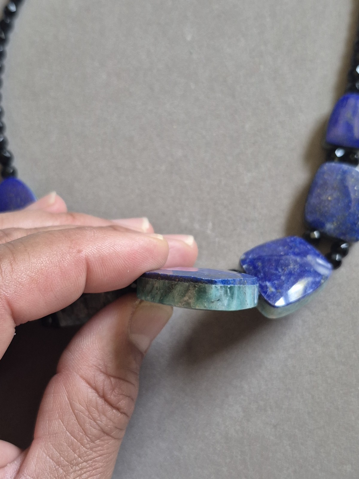 Jay King DTR Lapis Lazuli Amazonite Reversible Statement necklace