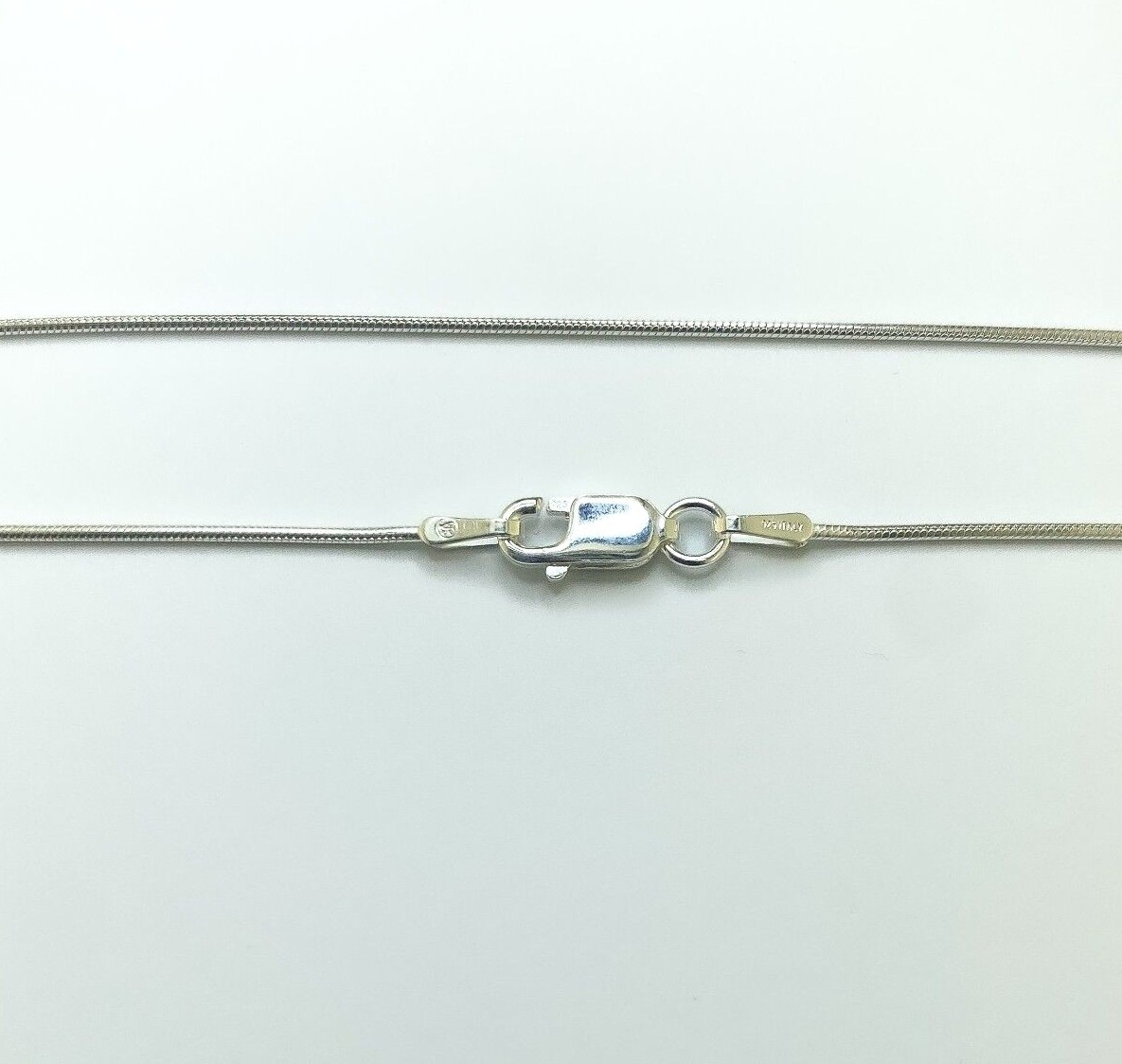 Italian Round Snake Chain With Lobster Clasp Sterling Silver