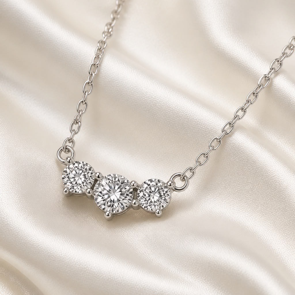 925 SILVER 1/6CTTW LAB GROWN DIAMOND NECKLACE-18″ LGP7150